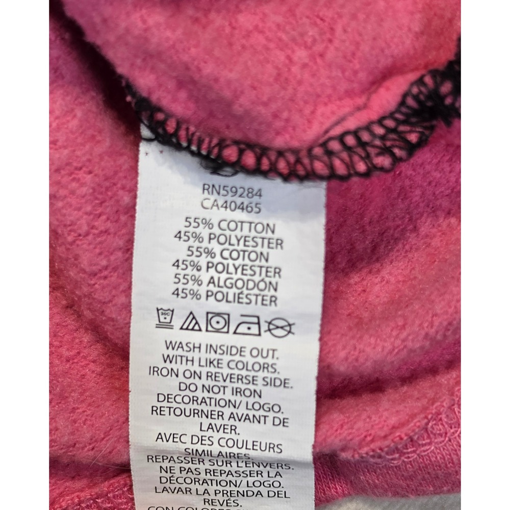 The‎ Childrens Place Girls Heart Colorblock Fleece Sweatshirt Pink Black 18-24M - Picture 4 of 5